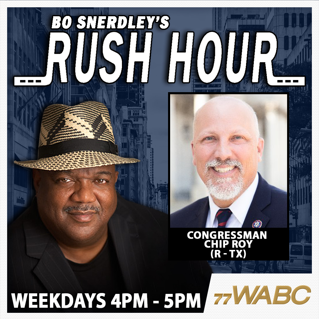 BoSnerdley's tweet photo. Coming up @ 4: 20pm on Bo Snerdley's Rush Hour:
Congressman Chip Roy @chiproytx will join the show as a special guest!
You won't want to miss this interview.
Listen to the show on https://t.co/Xmb1Cd7aWZ or on the 77WABC app!
#BoSnerdleyRushHour #ChipRoyTX #77WABC https://t.co/cXGNDlQvhI