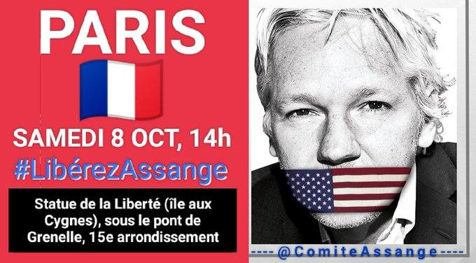 FrancaisUnity4's tweet photo. 🤝 #TellTheTruthMSM 🤝 Human Chain 4 Assange 🤝
- Un peu partout sur le globe.
‼️📢 "Battons le rappel pour le 8 octobre à Paris 🇫🇷 ! https://t.co/lRLOP8f0zd