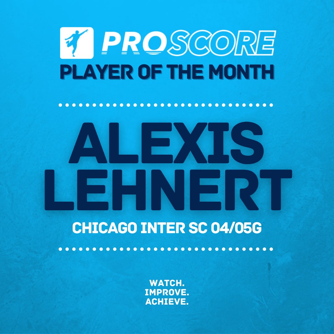 @Alexlehnert10 scored 6 goals for <a href="/chiINTER/">Chicago Inter SC</a> in Elite 64 in September, including a hat-trick against Legends FC! 🤩

Watch her best plays on her ProScore Player Profile: proscore.soccer/player/61b0b20… 🔥

#watchimproveachieve #proscore #usyouthsoccer #soccer