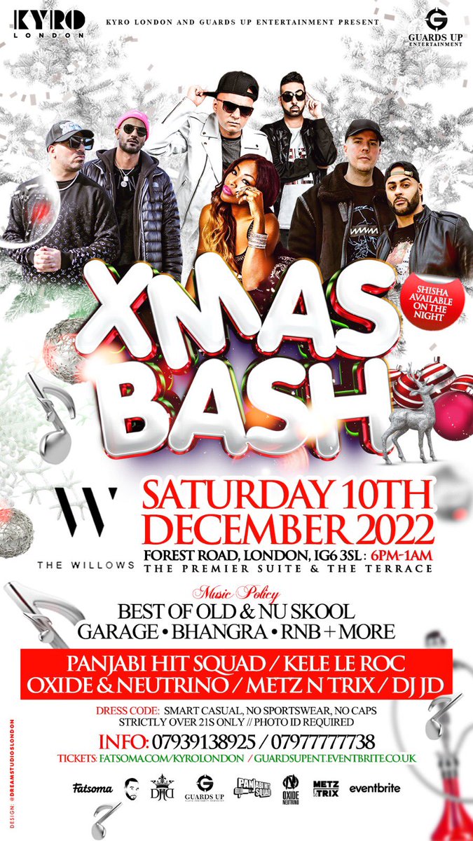 DreamStudios_'s tweet photo. #XmasBash winter themed flyer created for @kyrolondonuk @guardsupentertianment who are holding this festive special night @thewillowslondon 🎄🎅🏽💨
#DreamStudiosLondon #KyroLondon #GuardsUpEntertainment #MetzNTrix #KeleLeRoc #OxideNeutrino #PanjabiHitSquad #Shisha https://t.co/tLQ32wV9VL
