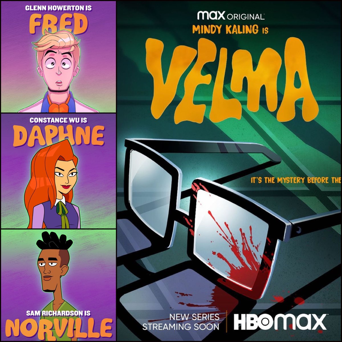 Rotten Tomatoes on X: HBO Max's new animated series #Velma will feature  the voices of Mindy Kaling as Velma⁠, Glenn Howerton as Fred ⁠, Constance  Wu as Daphne⁠ and Sam Richardson as