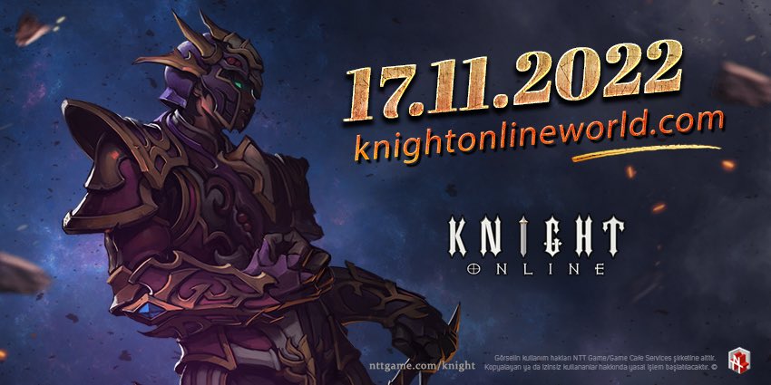 Knight Online'da yepyeni bir çağ! 17 Kasım'da yeni sunucular açılıyor! 
Detaylar: nttga.me/yeni-sunucular…
#KnightOnline #NTTGame #KOYeniSunucu
