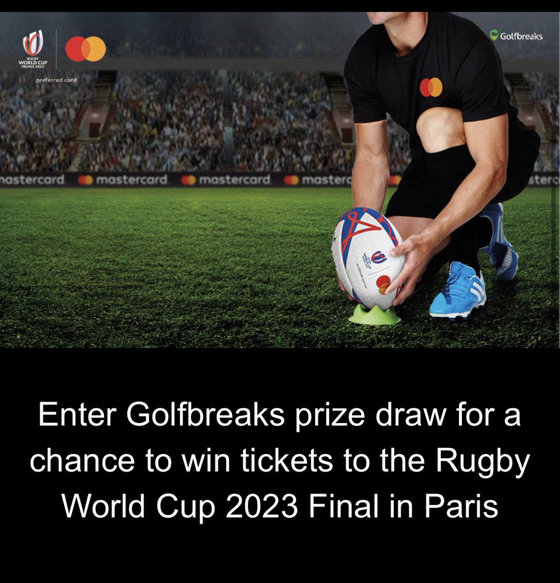 johnstone_jen's tweet photo. Lol at @MastercardUK
‘To be in with a chance to win tickets to the @rugbyworldcup Final, simply pay for your golf break with your MasterCard’ 🤯 errrrm… No. I don’t like golf, I don’t want to book a golf break, and what a terrible way to advertise a ‘competition’ https://t.co/jPtjickShW