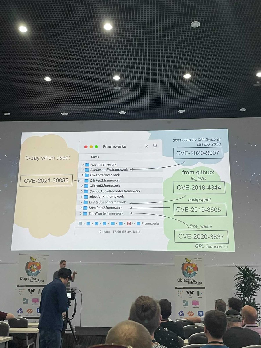 From #OBTS conference today: Ian Beer from @projectzero mentioned that CVE-2020-9907 was exploited in the wild. Thanks to <a href="/ZecOps/">ZecOps - A Jamf Company</a> <a href="/08Tc3wBB/">Huke</a> CVE-2020-9907 was reported to <a href="/Apple/">Apple</a> and patched, and will not be used against any iOS user that updated their device!