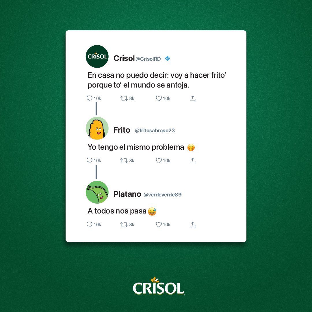 CrisolRD's tweet photo. Como dicen por ahí: siempre sale un antoja’o 😴. ¿Usted qué haría, lo deja sin frito o pone pa’l de plátano más?

#CrisolRD #MadeInRD https://t.co/wpHgRGSNtL
