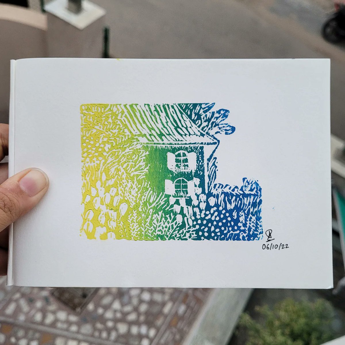 akinava_'s tweet photo. And here's day 6 of #hoovutober with @hoovufinds @AliporeThe: GARDEN. #hoovutober2022 #alternativeinktober #linocutting #linoprinting #linoprint #linocut #rubberblockprint #garden #house #overgrowngarden https://t.co/JS547fw1eN