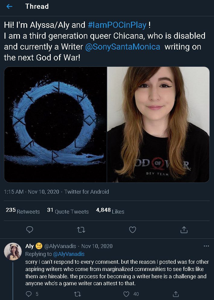 PDakkadakka's tweet photo. Ah yes. What the Greek/Norse male centric adventure game needed. The American anchor baby lesbian perspective- https://t.co/3IC7I9CcjE