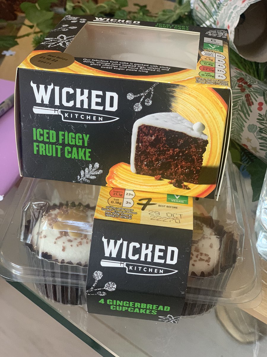 Allergyhour's tweet photo. Equally surprised to find this #eggfree #nutfree #sesamefree #milkfree mini iced Christmas cake - also from Wicked Kitchen at @Tesco. Amazing. #allergyhour https://t.co/gp5FCV3BJs