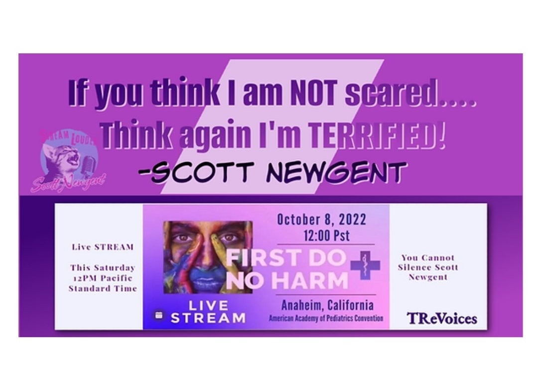 'Do No Harm Rally' Anaheim, CA - A Message From Scott Newgent About Conduct &amp; Latest News

If You Think I'm Not Scared...Think Again...I'm Terrified -Scott Newgent

<a href="/MattWalshBlog/">Matt Walsh</a>
<a href="/AlissaWalsh21/">Alissa Walsh</a>

trevoices.org/post/do-no-har…