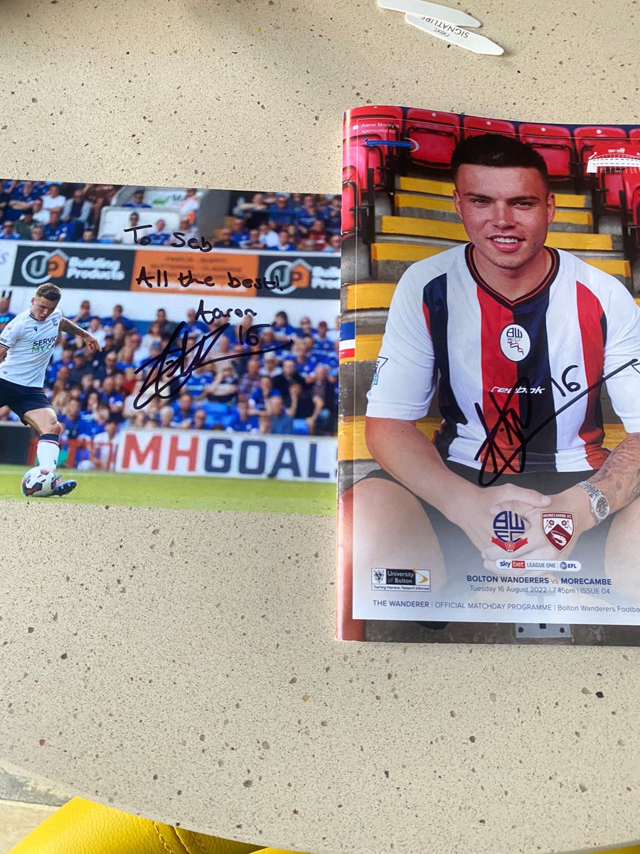 borts_1980's tweet photo. Thanks for signing these for my little lad Aaron, he was over the moon when he got them today 👍 https://t.co/qfKIKW4rJN