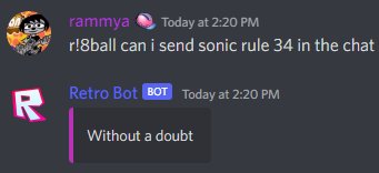 Retro Bot 8Ball Answers tweet media