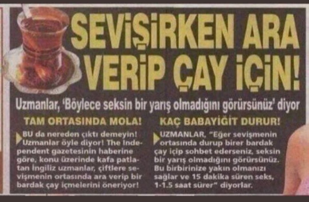 Bi denemek lazım