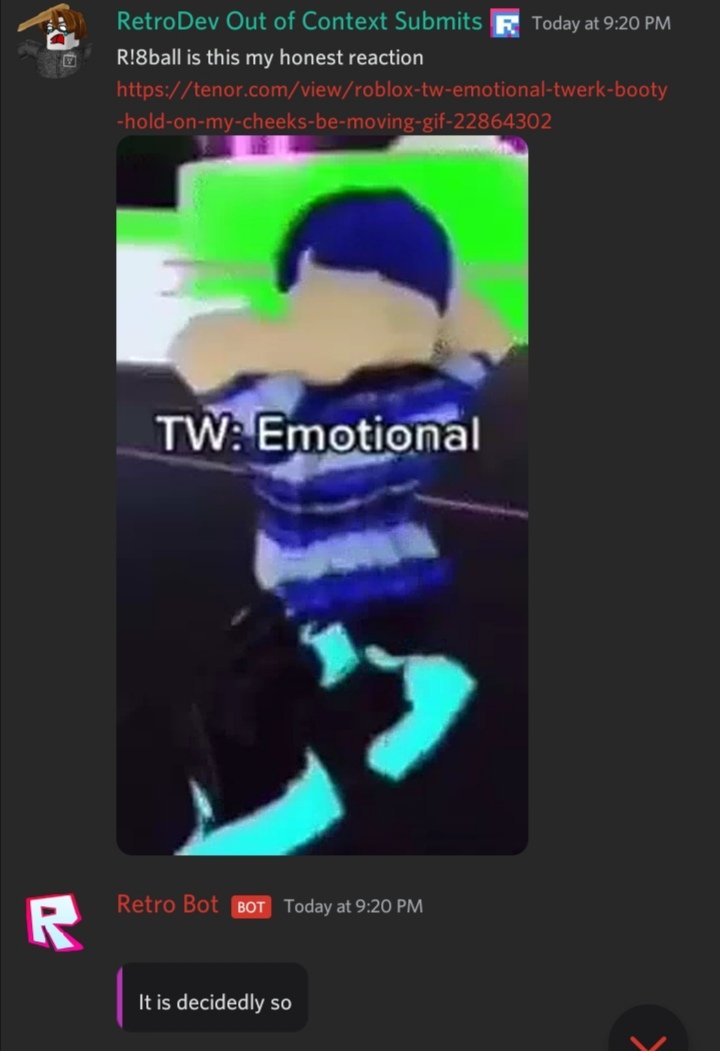 Retro Bot 8Ball Answers tweet media