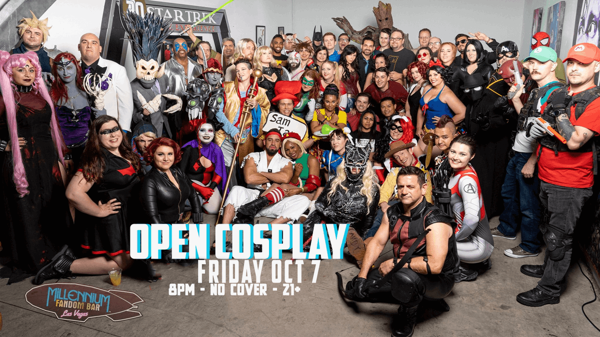 FandomBarLV's tweet photo. https://t.co/Tk2qXwzPNU #Fandom #FandomBar #FandomBarVegas #FandomCocktails #Cosplay #CosplayBar #VegasCosplay #LasVegas #MillenniumFandomBar #Geeks #Nerds #MFBLV #TheOtherYou #MyCosplay #MyFavoriteCosplay #OpenCosplay #OpenCosplayNight https://t.co/sixh1zAswY