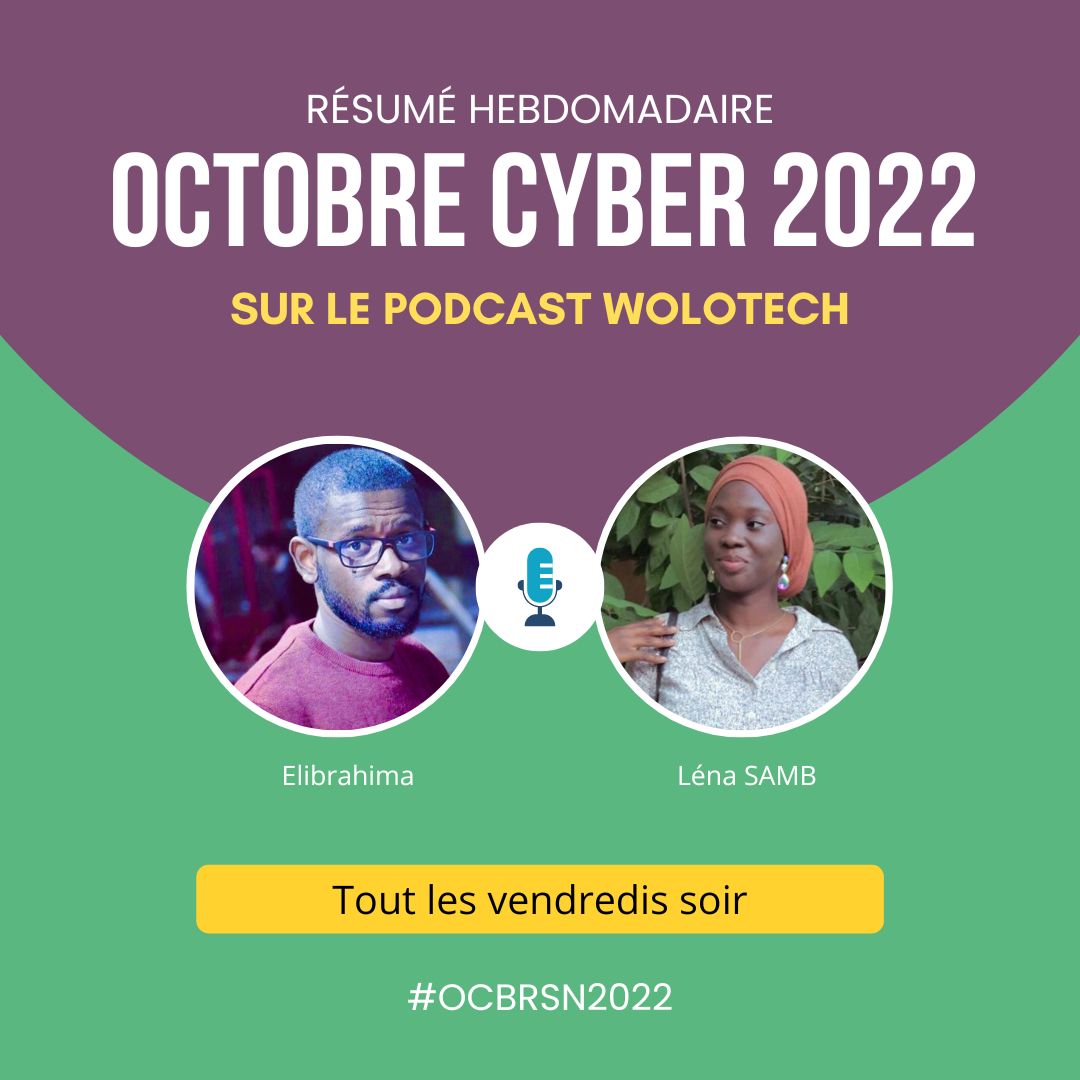 elibdiago's tweet photo. Hello les amis

Durant ce mois d'octobre pour accompagner ce grand evenement d'OCTOBRE CYBER 2022 organisé par @DacostaGerard, nous vous donnons rendez-vous tout les vendredis sur le podcast woloftech pour un résumé de la semaine avec Lena Samb

#woloftech #ocbrsn2022 #kebetu https://t.co/ntASrpIB3a