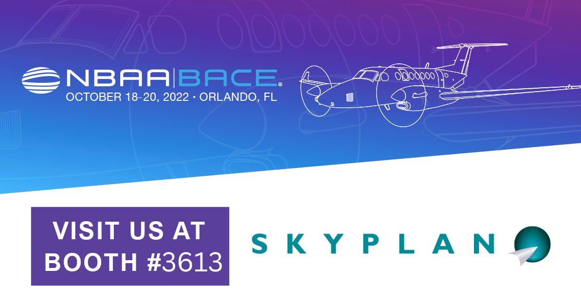 skyplanlimited's tweet photo. Join @skyplanlimited in Orlando, October 18-20 
@NBAA | BACE! 

Make sure to register for #NBAA-BACE – the world’s premier #BizAv event. #SkyPlan will demo AURORA world-class flight planning solutions, &amp; more. 
Say hello to us at booth 3613! https://t.co/NtZXbp8ZTn