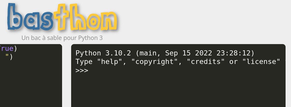 BasthonPython's tweet image. Python 3.10.2 débarque dans Basthon grâce à l&apos;excellent @pyodide v0.21.3 !