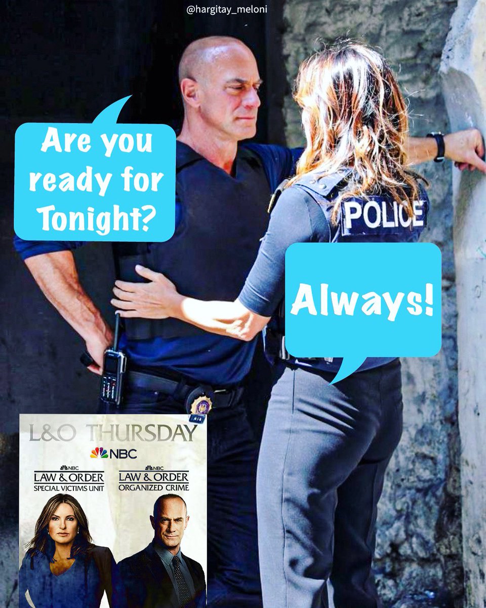 meloni_hargitay's tweet photo. 🤩Are you ready for TONIGHT?👌

❤️We can’t wait to see what’s your vision dear #DavidGraziano🙏👌 

New stories |New episodes |Law &amp; Order| 
#SVU24 | #OC03 | Episode 03| 🔥👌Fasten your seatbelts on🔥
#MariskaHargitay #ChrisMeloni
@Mariska @Chris_Meloni 
#LawAndOrdermariska https://t.co/lZj0y8i4Nr