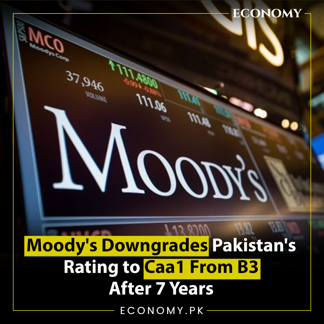 pk_economy's tweet photo. #Moody’s downgrades #Pakistan’s rating to #Caa1 after 7 years: 
https://t.co/VNfXlKKUxS https://t.co/OBLv42PKgU
