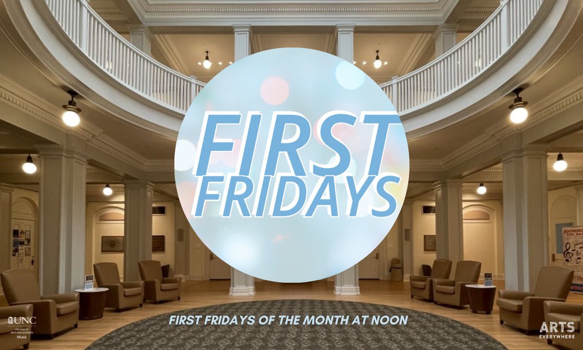 🤩 Happening today (10/7) at noon on the steps of Hill Hall. Happy First Fridays!

@MusicAtUNC @ArtsEverywhere 