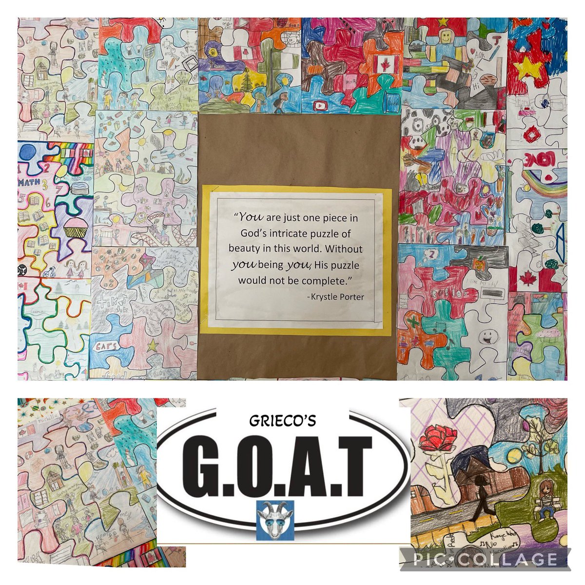 This #Thanksgiving, I have many things to be thankful for. One of them being my wonderful grade 5/6 students who always find a way to make me laugh and remind me why I became a teacher. #HappyThanksgiving to everyone from #MsGriecosGOATs .