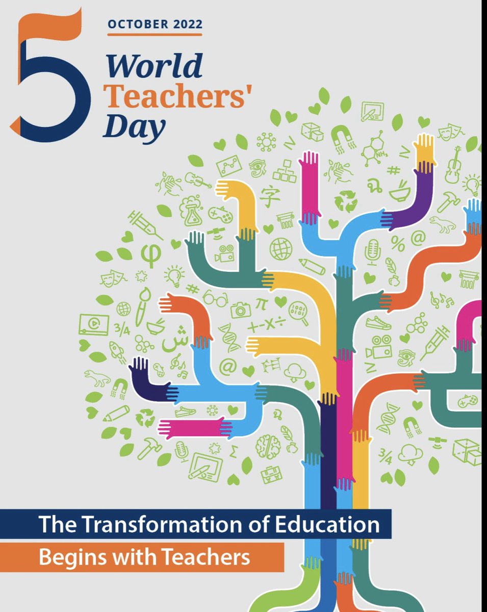 “The Transformation of Education Begins with Teachers” Happy World #TeachersDay2022📚🍎