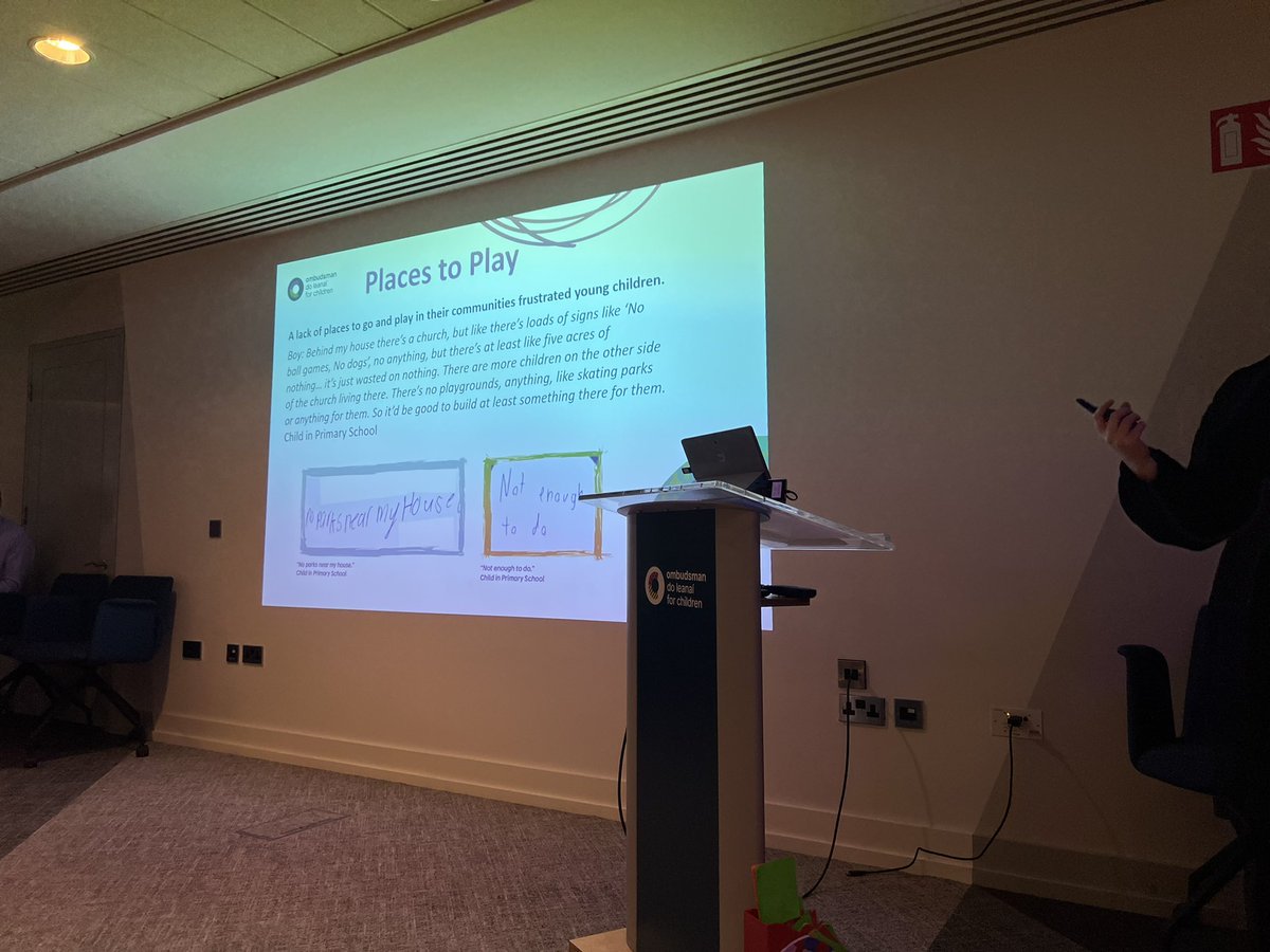 Such an enjoyable field trip this morning hearing from the youth parliament and the children's ombudsman. A lot can be learned from their approaches!#childinthecitydublin2022