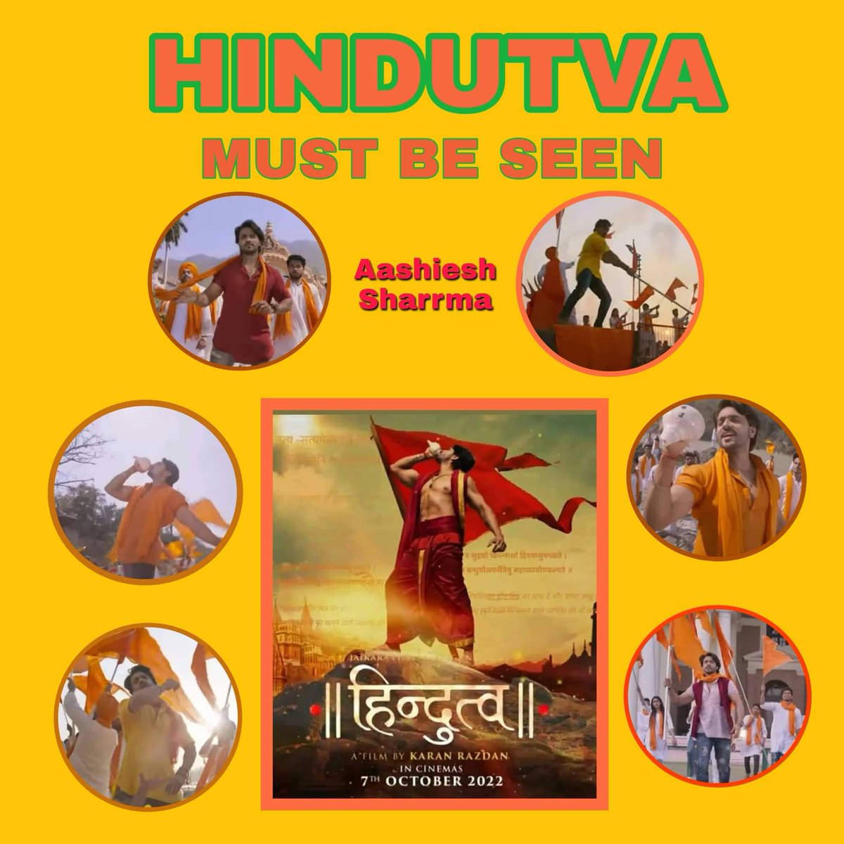 Anna22361's tweet photo. Saffron will dominate in all India's Cinemas because of 
          HINDUTVA
CONGRATULATIONS AASHIESH          SHARRMA
#AashieshInHindutva 
#SupportHindutvaMovie https://t.co/xtR7yeytYB