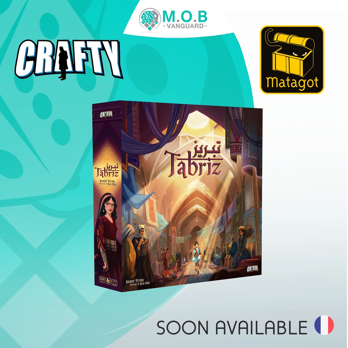 MOBVanguard1's tweet photo. Amazing News!
@EditionsMatagot is the French publisher of Tabriz by @craftygames!!!
Well done to both our partners for this joyous development ❤
#mobvanguard #licensing #CraftyGames #randyflynn #proudagent #boardgame #boardgames #boardgamegeek #tabletopgames #boardgame #bgg https://t.co/mF2iMCez8K