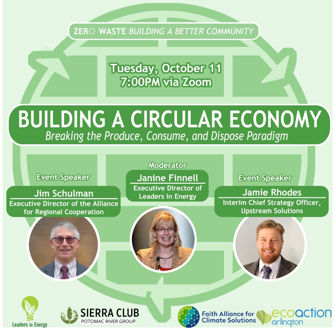 JanineFinnell's tweet photo. Join upcoming 3-part free virtual webinar series on "Zero Waste: Building a Better Community" starting Oct. 11th, 7 pm EDT.  See more here
https://t.co/PtpujucQBj
  #circulareconomy #zerowaste #reuse  
@upstream_org
 
@EcoActionArl https://t.co/NP65br6pDI
