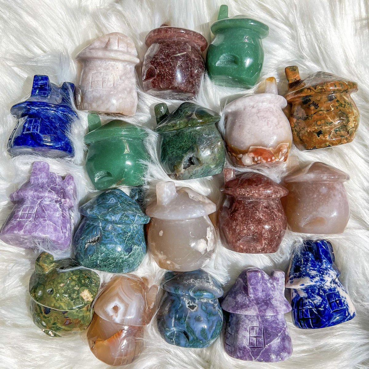 LiveeintheLight's tweet photo. which crystal fairy cottage will you be adopting tomorrow?? 🧚🏼🍃🍄🌞 https://t.co/tpe9HXxvu3