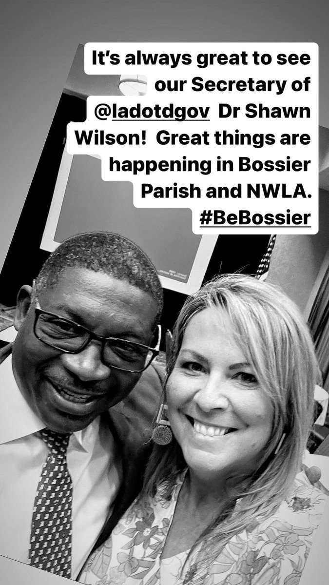 Chamber President <a href="/Lisa_Johnson_LA/">Lisa Johnson</a> with <a href="/onevisionary/">Shawn Wilson Stan Account</a> Secretary of <a href="/La_DOTD/">Louisiana DOTD</a>. Thank you for sharing the transportation/infrastructure progress during  the <a href="/BossierRotary/">Bossier City Rotary</a> luncheon.