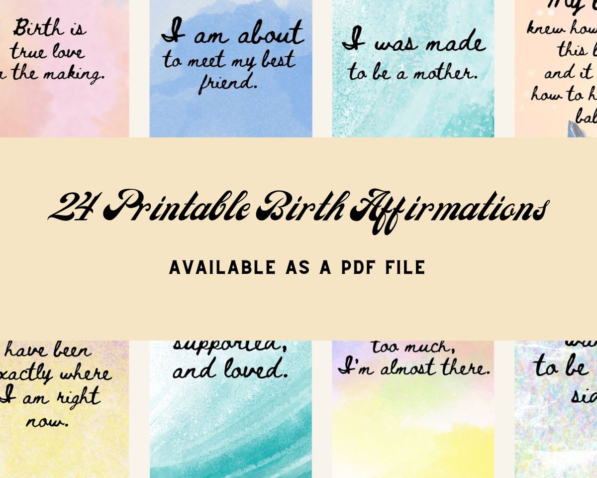RivetAndLeaf's tweet photo. Empower your #birth with these #printable #affirmationcards! Now available on #etsy. https://t.co/jb7jjViRBP 

#birthsupplies #laboraids #hypnobirthing https://t.co/2f16XuWKql