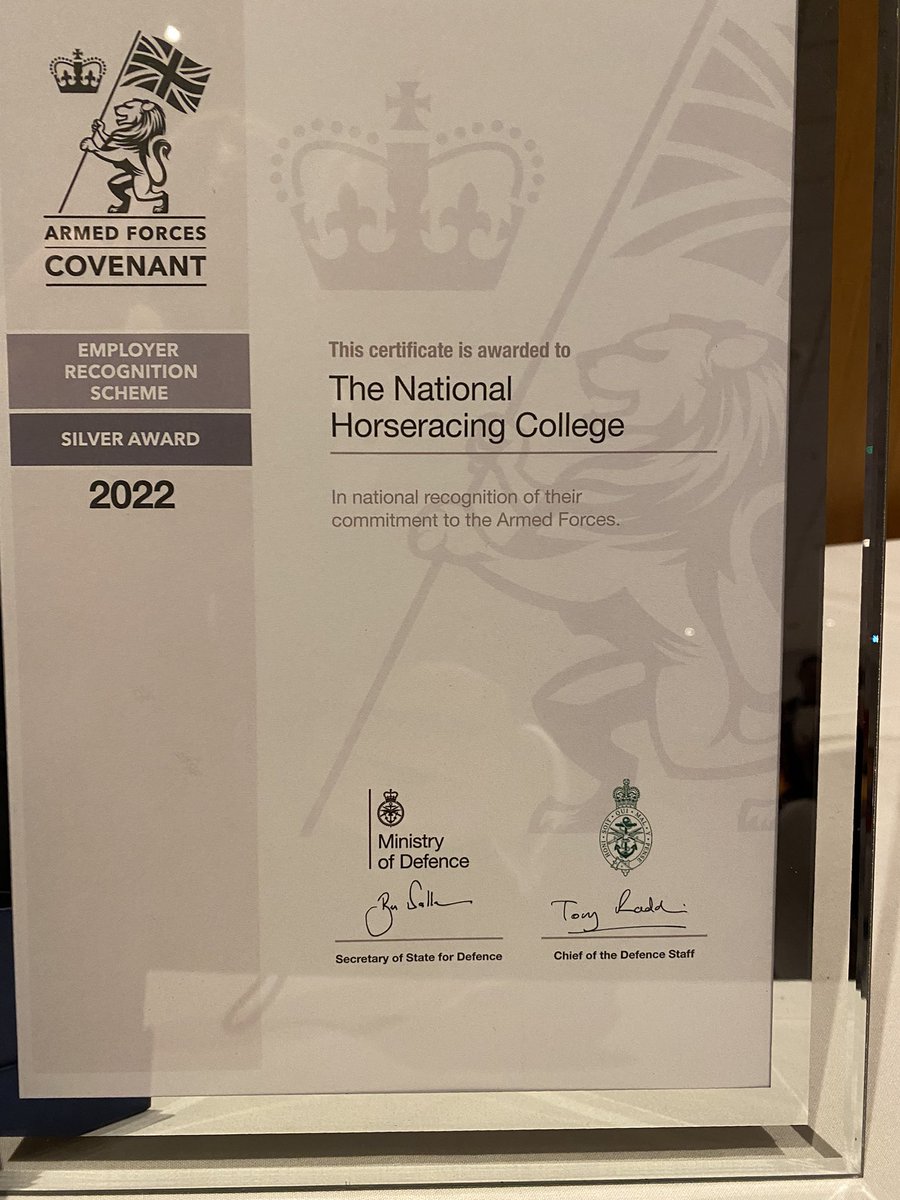 NHC_padgett's tweet photo. Honoured this evening to accept the MoD’s Employer Recognition Scheme Silver Award on behalf of the NHC. https://t.co/lgw8lAiruH