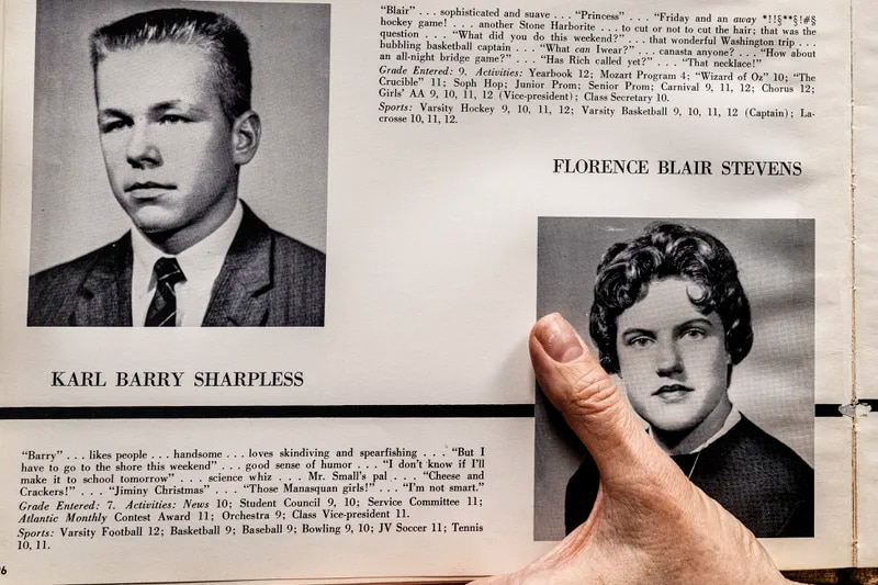 curiouswavefn's tweet photo. Barry Sharpless from his 1959 high school yearbook. "I'm not smart". https://t.co/pmQsQDBgmz https://t.co/abDwIrew6J