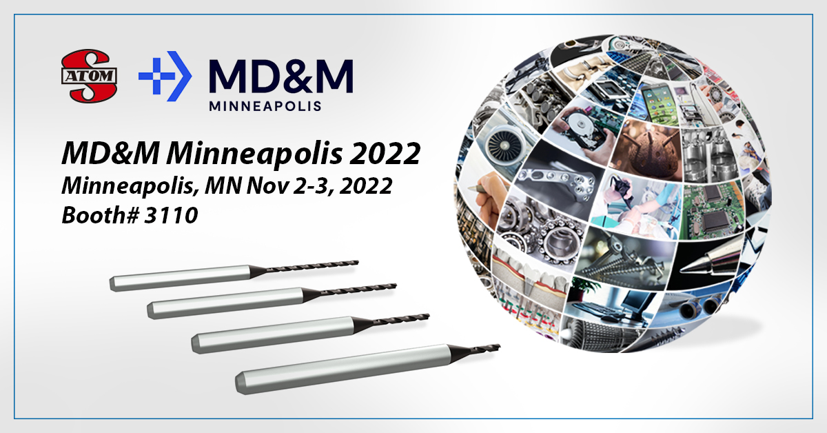 atomprecision's tweet photo. ATOM will be exhibiting at the MD&M Minneapolis on November 2-3, 2022.
#atom #microdrills #lathe #cuttingtools #metalworking #machining #medical #trauma #orthopedics #spinalimplants #dentalimplants #screws #suegicalinstruments #DiscoverEngineerBuild https://t.co/SlYQdmToPw