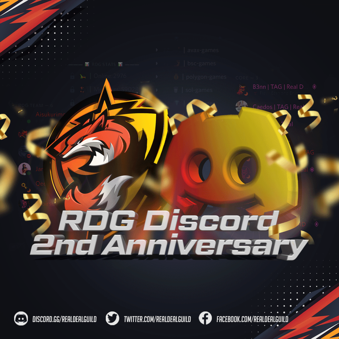 Attention! 🫡

We're here to celebrate our Discord Server's 2nd Anniversary today! 🍾 From 30 Axie scholars in 2020, our community grew a lot. 🔥

Lots of love for you, foxes!

Tell us about your RDG Story below! #RDGTurned2