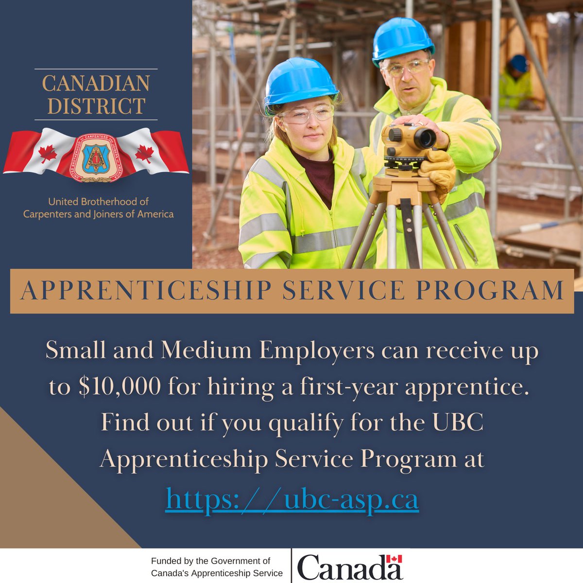 carpentersbc's tweet image. The Apprenticeship Service Program is a pathway towards a career in the skilled trades. Find out more and apply now at ubc-asp.ca
#UBC, #WeBuildStrong, #Apprenticeship