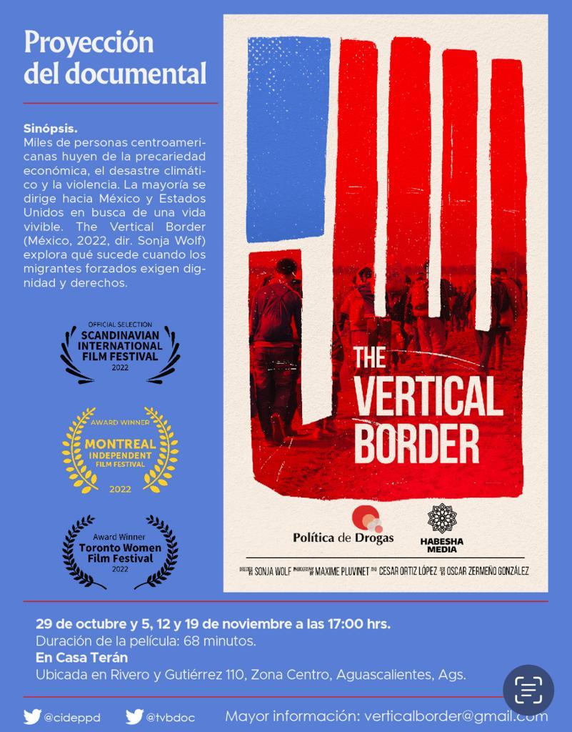 tvbdoc's tweet photo. ¿Qué es la #migraciónforzada? ¿Cómo debería #México responder ante esta problemática de #derechoshumanos? 

El Programa de Política de Drogas (@cideppd) y Habesha Media (@HabeshaP) invitan a una serie de estrenos del #documental The Vertical Border.

#migración
#VerticalBorderDoc https://t.co/qvmrv1iknI
