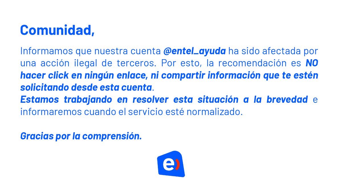 entel's tweet image. 🚨 ¡ATENCIÓN! 🚨