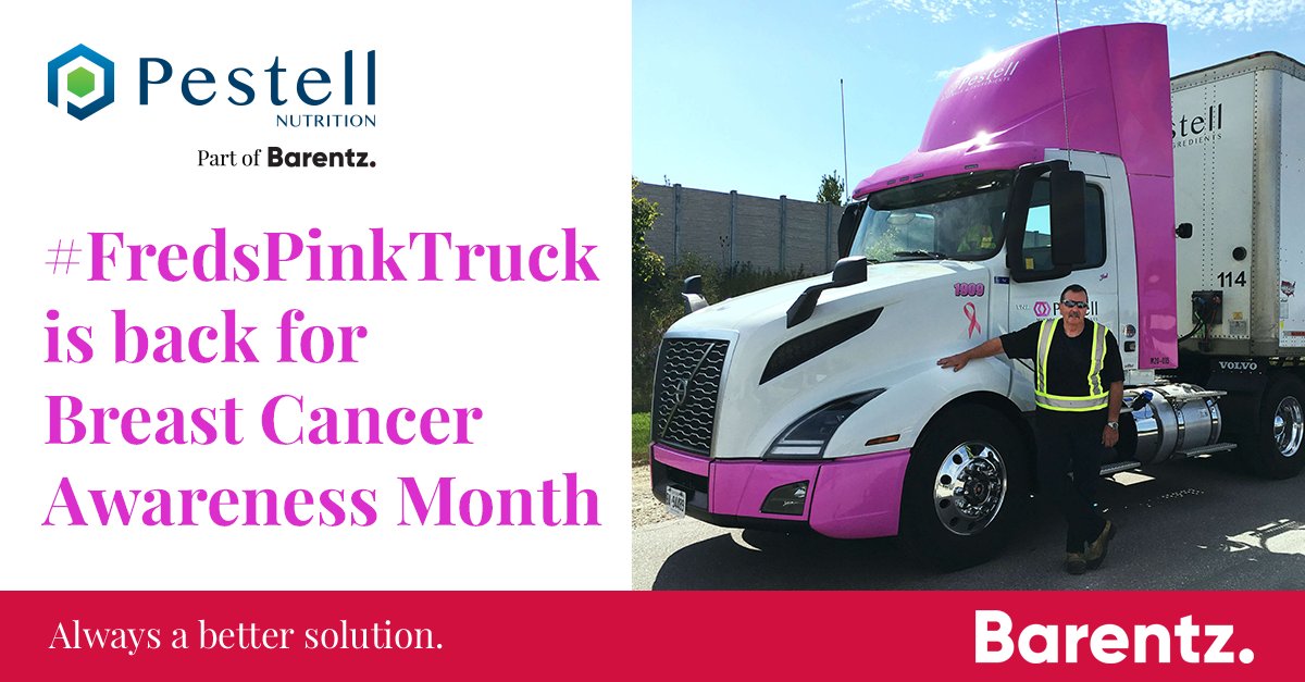 Help Fred raise awareness during #BreastCancerAwarenessMonth and support a local charity! When you see #FredsPinkTruck, take a picture and post it to social media using the hashtag and tag <a href="/PestellMinerals/">Pestell Nutrition</a>. We will donate $10 to Pink the Towns.
Read more: lnkd.in/gUE9k-kU