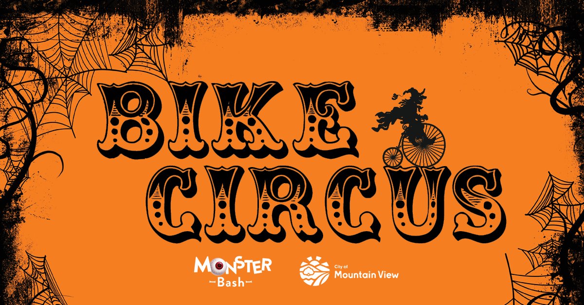 MountainViewGov's tweet photo. Come for the treats at the Bike Circus during the Monster Bash on Saturday, Oct. 29 from 10 a.m. - 2 p.m. at Rengstorff Park.

The Bike Circus will include bike safety training for children as well as free bike repairs valued at more than $100!

More at https://t.co/UWft7dRW0U. https://t.co/z4h0bWYqZy