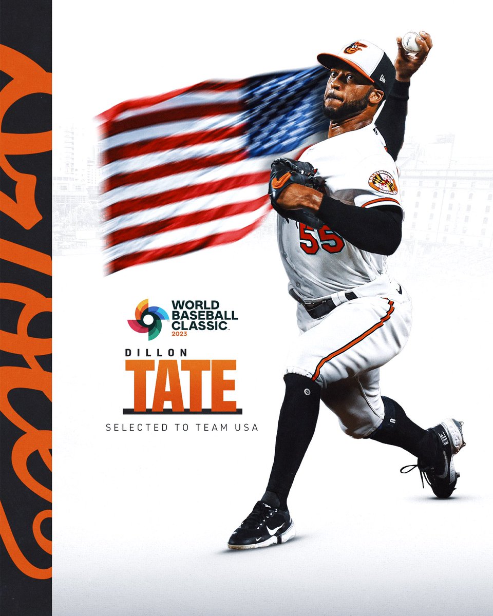 Tate the Great 👏

Dillon Tate will represent Team USA in the 2023 World Baseball Classic!