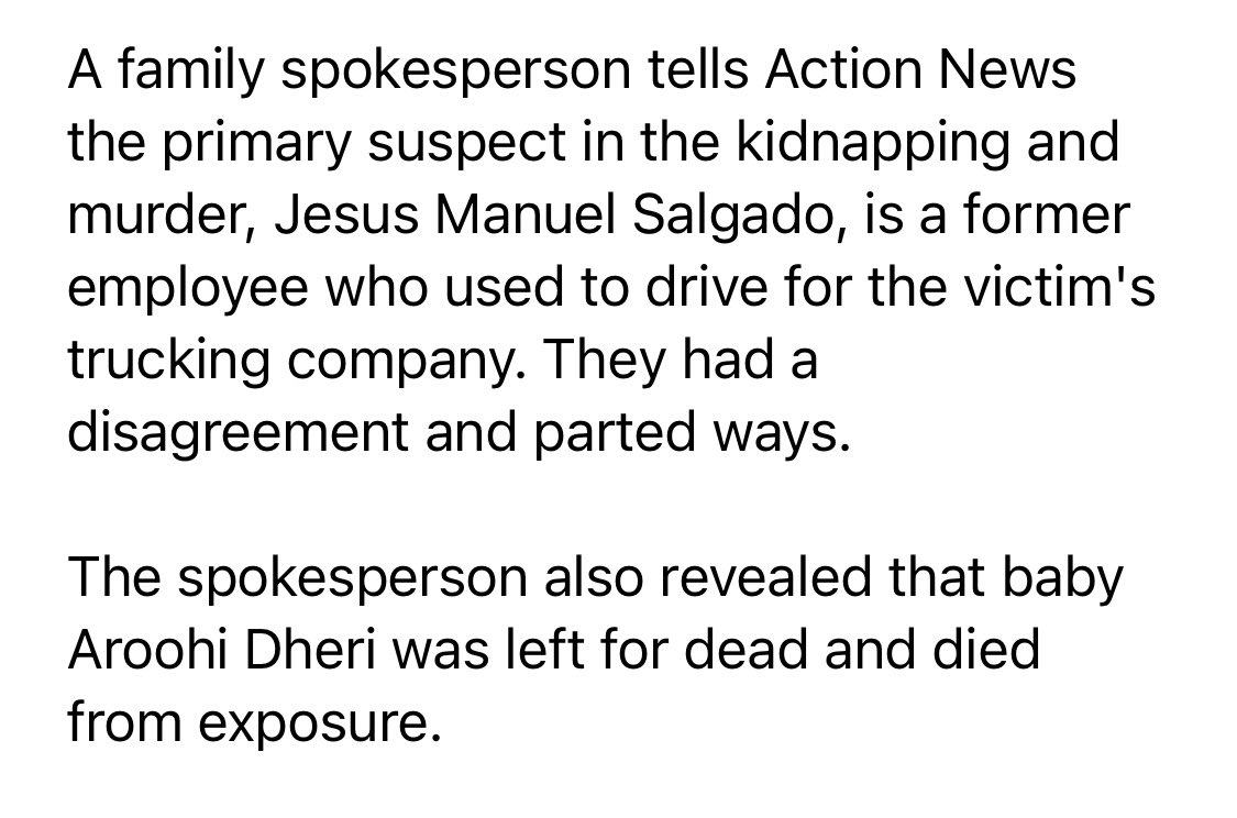 AlyssaFJohansen's tweet photo. .@ABC30 also learned 8-month-old baby Aroohi was left for dead.
https://t.co/7Nd6LmVd1b https://t.co/YmJHnbFpJl