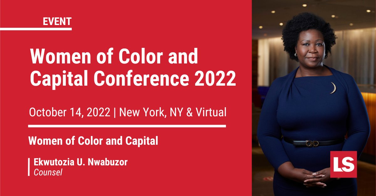 LowensteinLLP's tweet photo. On 10/14, LS’s @ekwiTHEEesq will be speaking at the @WOCXCapital Conference in #NewYork, NY, discussing the state of #diversity in #VentureCapital, legal aspects of the #FundFormation process, & the impact on underrepresented fund managers. https://t.co/kwAqyphWN6 https://t.co/wzjnlOXZlV