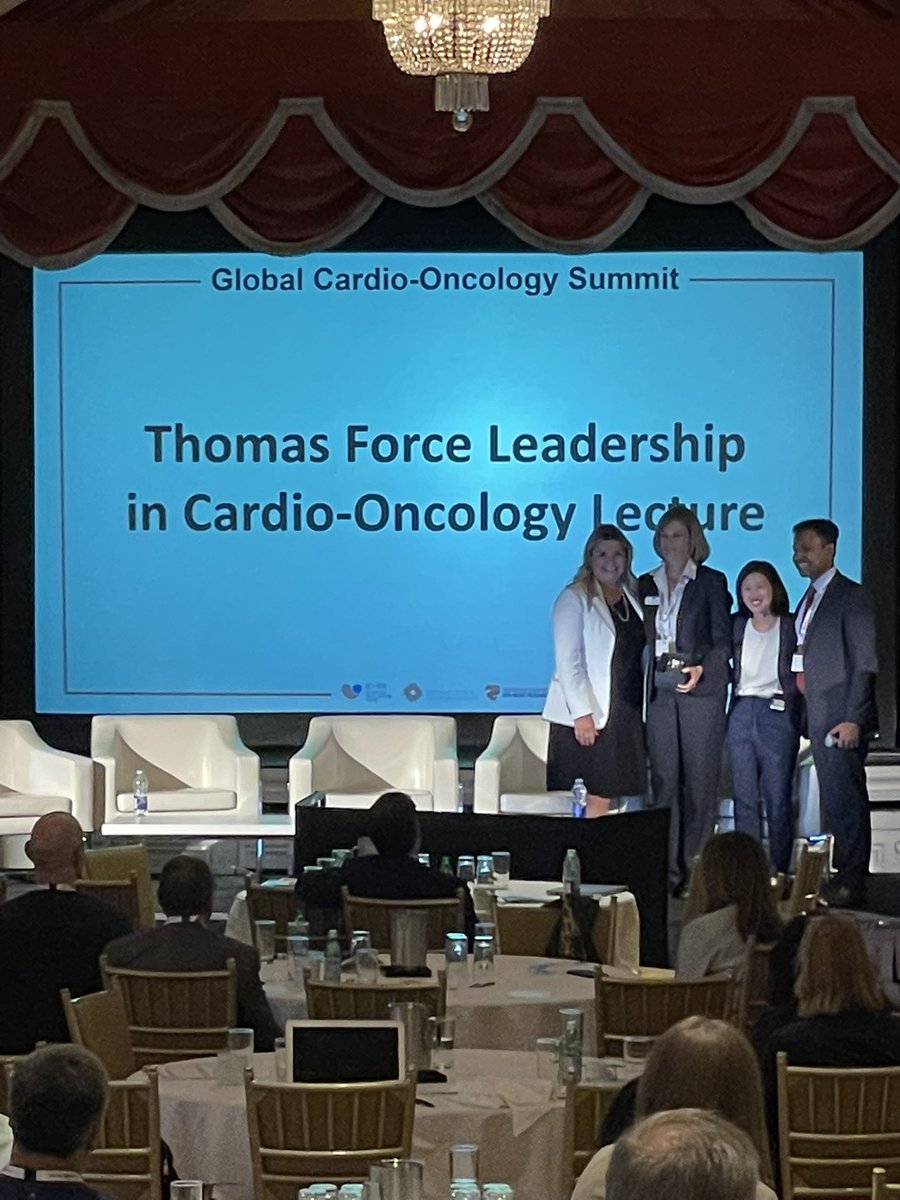 Dr_Mike_Fradley's tweet image. The incomparable @sdent_duke the 2022 Thomas Force Leadership In #CardioOncology Award presented by Bonnie Ky the 2021 winner.  No one more deserved of this honor.  #cardioonc #gcos2022 @DukeCardiology @DukeCancerNETWK