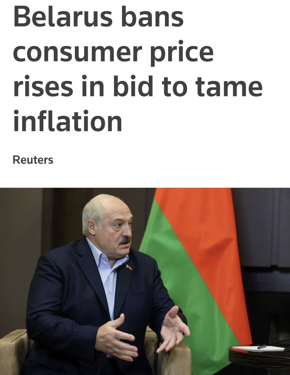 Inflation can’t rise if you ban it. Nigeria should take a cue from Belarus. 💁