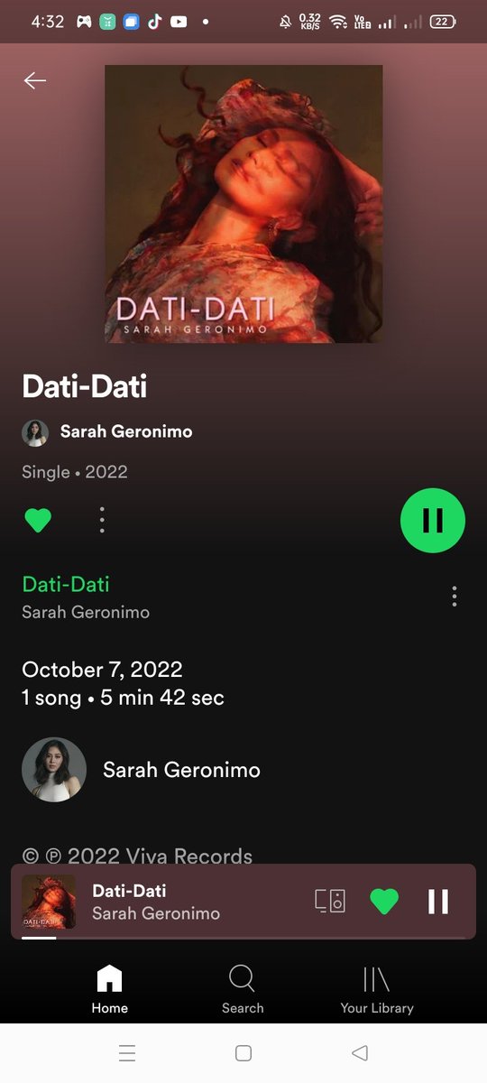 JulEchOsNo_1011's tweet photo. Currently streaming "Dati-dati" by our Popstar Royalty !!

You can follow our Queen's Spotify Account and Stream her newest single "Dati-dati"

POPSTAR ROYALTY COMEBACK
#SarahGisBack #SarahGeronimo
 @JustSarahG https://t.co/mrMvwy6WLH