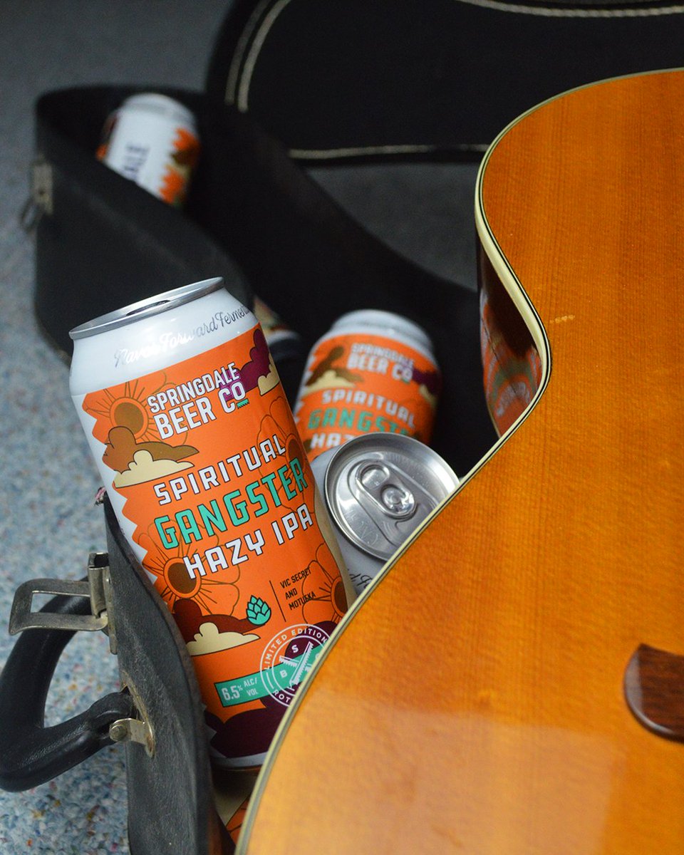 A beer inspired by music? Sounds delicious. Spiritual Gangster is our year-round hazy ode to whatever sound fits your vibe. 😎🍺