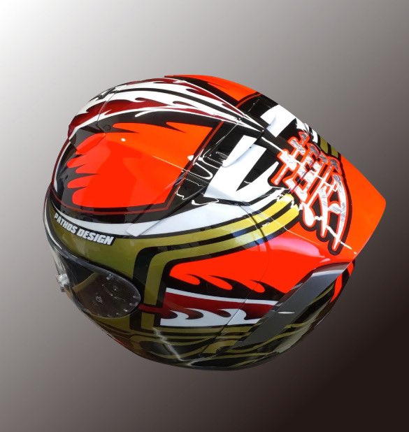 PATHOSDESIGN's tweet photo. パワービルダー #70 岩崎朗選手
#テイストオブツクバ
#tot
#shoei
#ヘルメット
#ヘルメットペイント
#オートバイ
#バイク
#オリジナルペイント
#カスタムペイント
#エアーブラシ
#塗装
#custompaint
#pathosdesign
#パトスデザイン https://t.co/hf5gc7mKFW